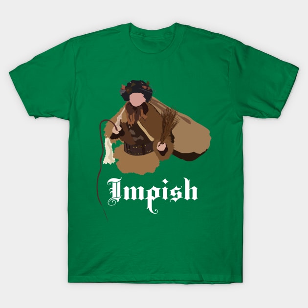 Dwight Schrute Impish Belsnickel Art – The Office (white text) T-Shirt by Design Garden